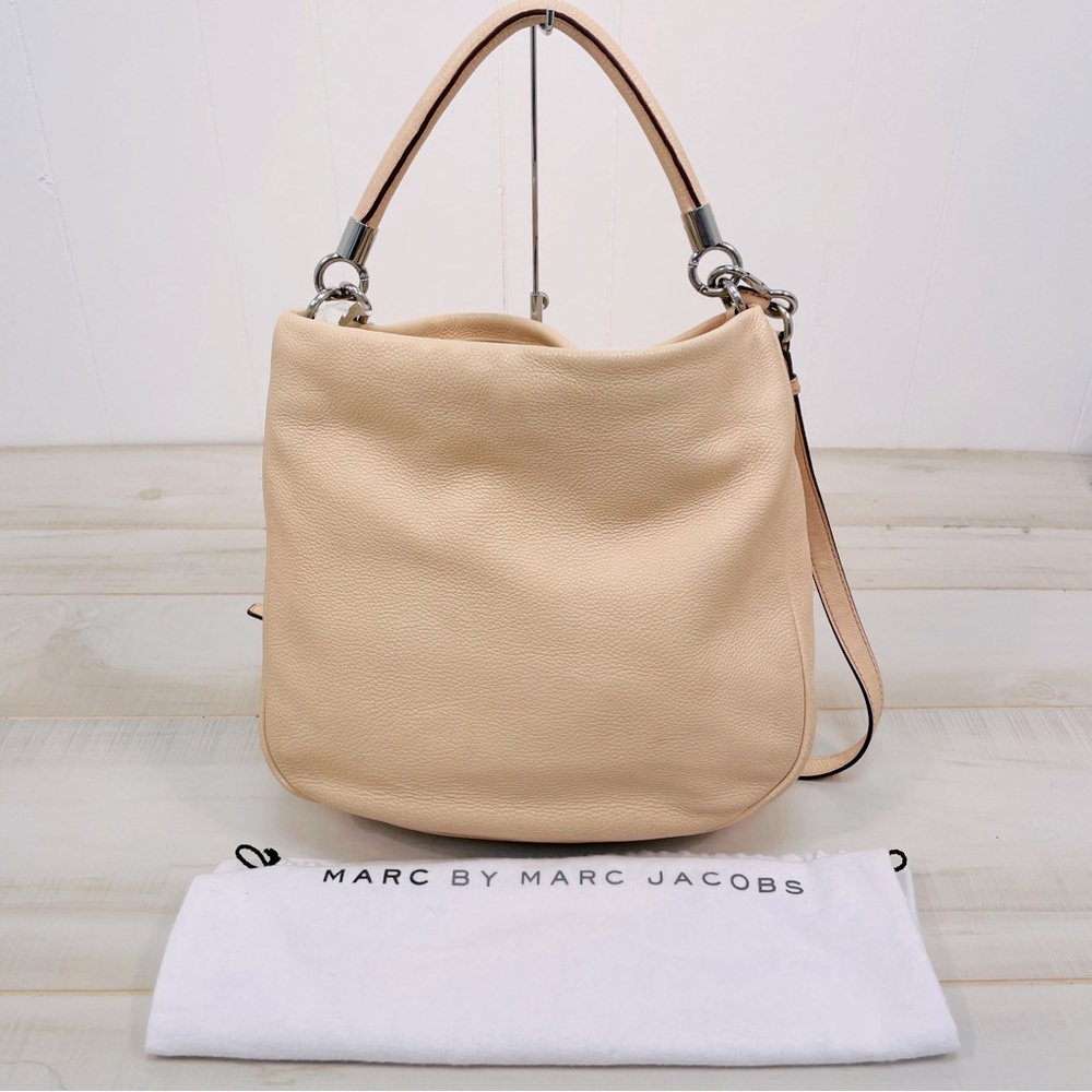 Marc By Marc Jacobs Too Hot To Handle Pale Peach Leather Hobo Bag - Picture 3 of 8